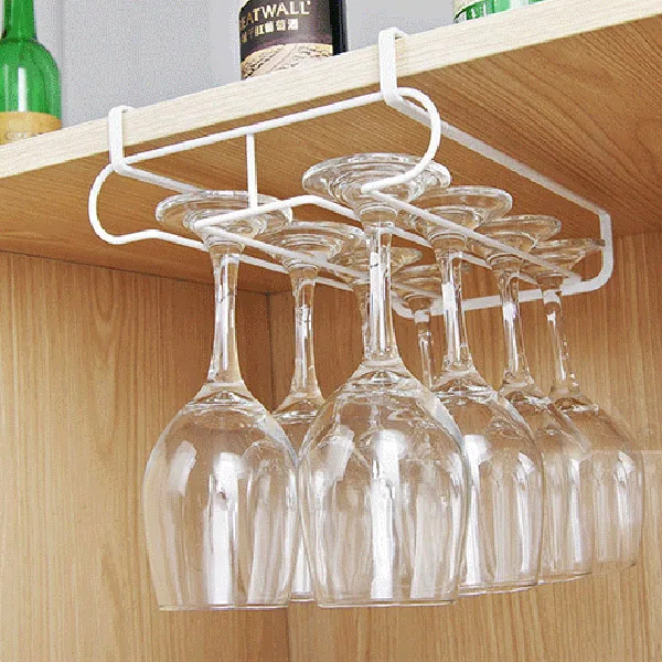 Железное красное вино стеклянная рамка с перевернутой головой Подвесная