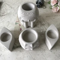 creative cement candlestick mould handmade clay resin tray craft concrete silicone candle holder molds