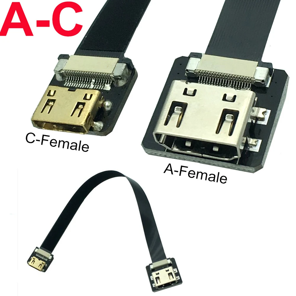 

FPV aerial cable PTZ FPV dedicated HDMI A-C standard HDM A female to c female flexible cable