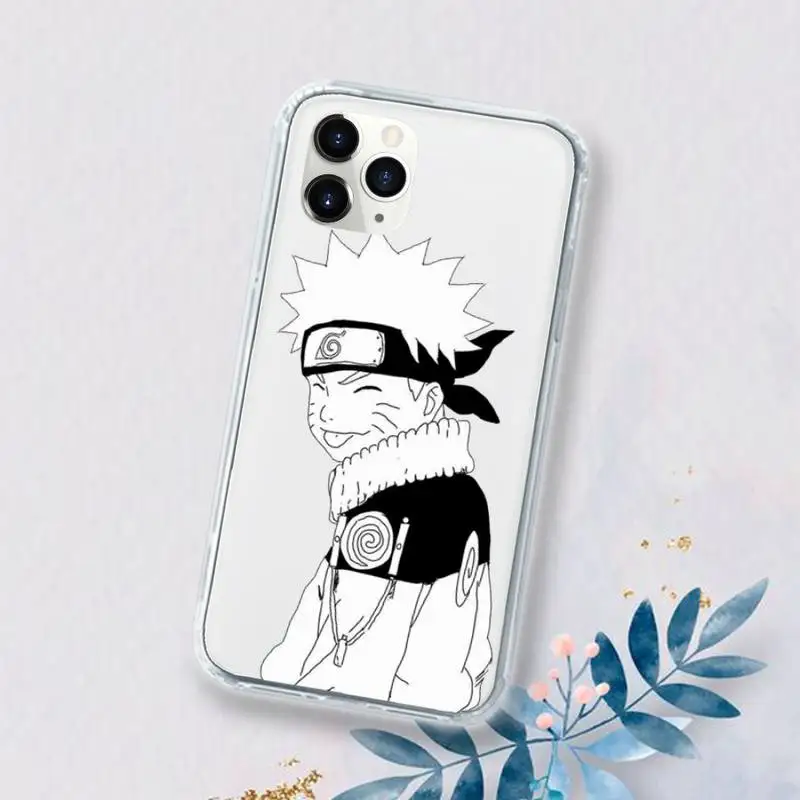 

Naruto anime Phone Case Transparent for iPhone 11 12 mini pro XS MAX 6 6S 8 7 Plus X 5S SE 2020 XR
