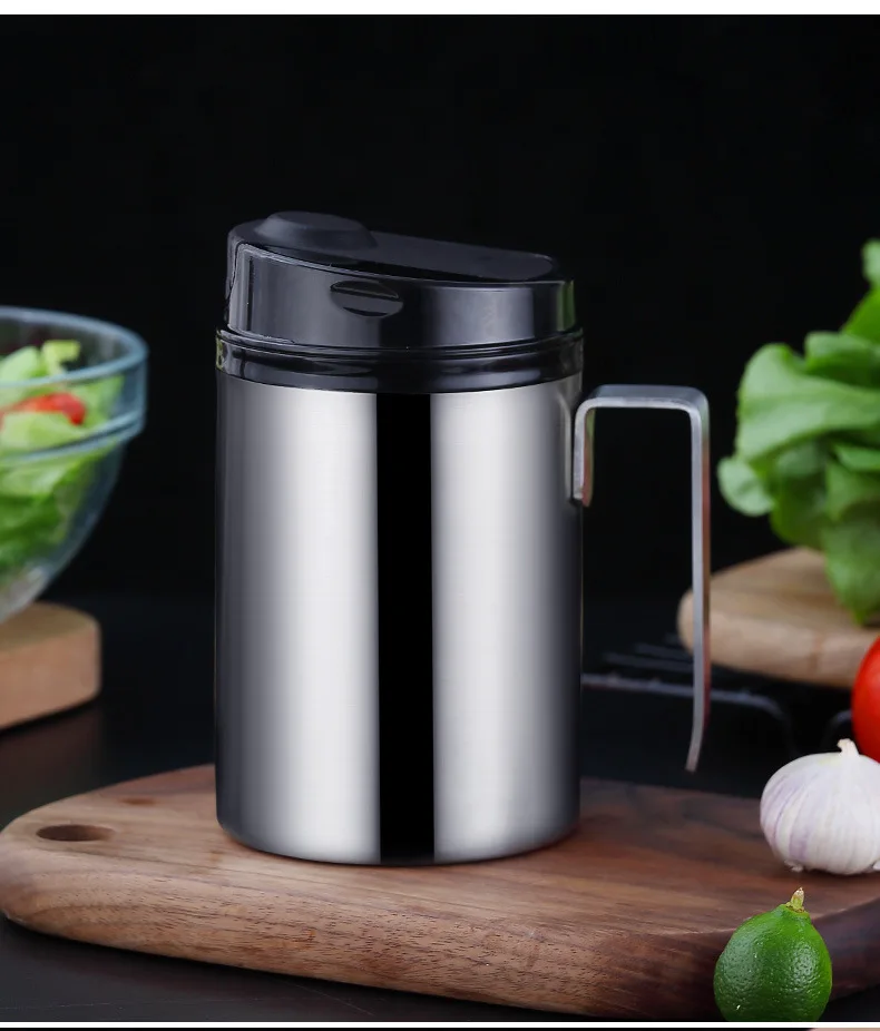 Stainless Steel Olive Oil Bottle Vinegar Dispenser Sauce Seasoning Batcher Can Pots Container Kitchen Accessories 700ml |