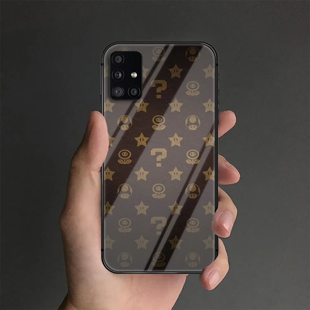 

Super Brothers Cartoon Mario Phone Tempered Glass Case Cover For Samsung Galaxy S Note 5 6 9 10 10E 20 21 FE Plus Uitra Hoesjes