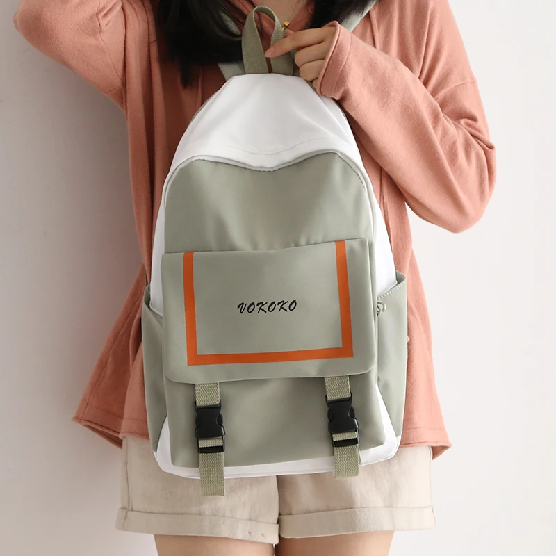 

Women's Panelled Small Fresh Backpack Female Shoulder School Bags Kawaii School Backpacks for Teens Fashion Travel Book Bag 2021