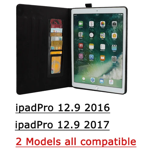 Black Модный чехол для планшета из искусственной кожи для Apple ipad Pro 12,9 дюймов /ipad Pro 12," A1584 A1670 защитный чехол Capa Fundas - Цвет: Black