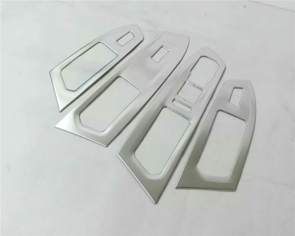Steel Matte Для Volkswagen VW Atlas Teramont аксессуары для салона автомобиля кнопка подъема окна отделка Внутренняя дверь Подлокотник Накладка - Название цвета: Steel Matte