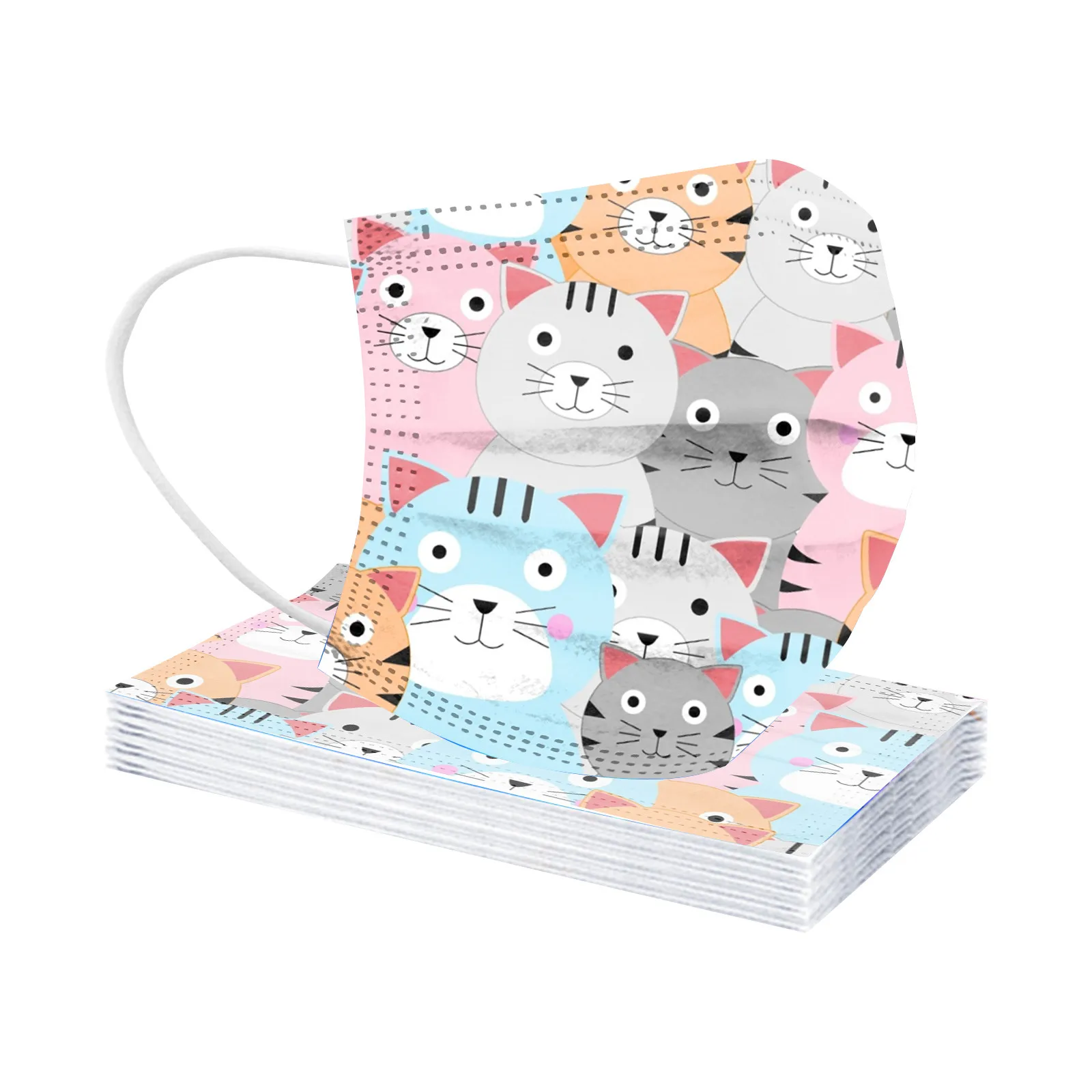 10/100 шт. детские одноразовые маски с принтом кошки | Маски (немедицинские)