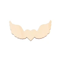 wings shape laser cut wood decorations woodcut outline silhouette blank unpainted 25 pieces wooden shape 0230