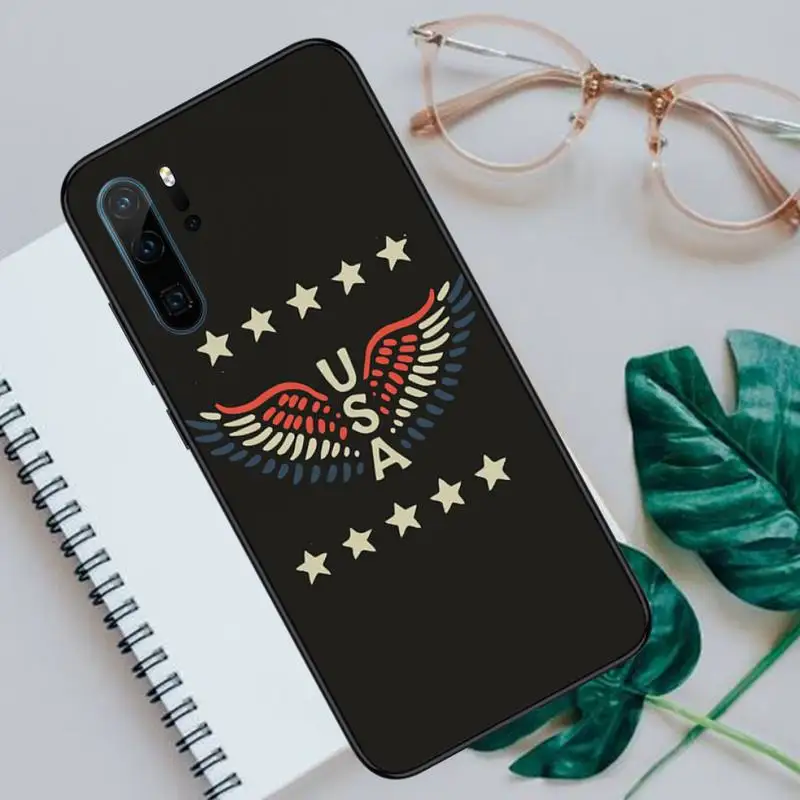 

American USA Flag Phone Cases For Huawei honor Mate P 10 20 30 40 Pro 10i 9 10 20 8 x Lite Luxury brand shell funda coque