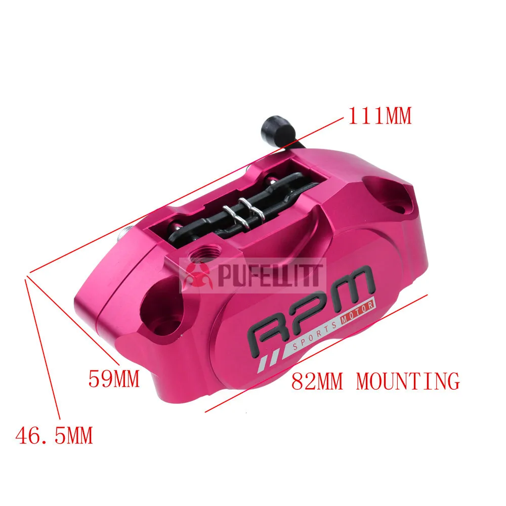 Новый мотоцикл об/мин тормозной розовый Суппорт насос 82 мм Монтажный 4 поршневой