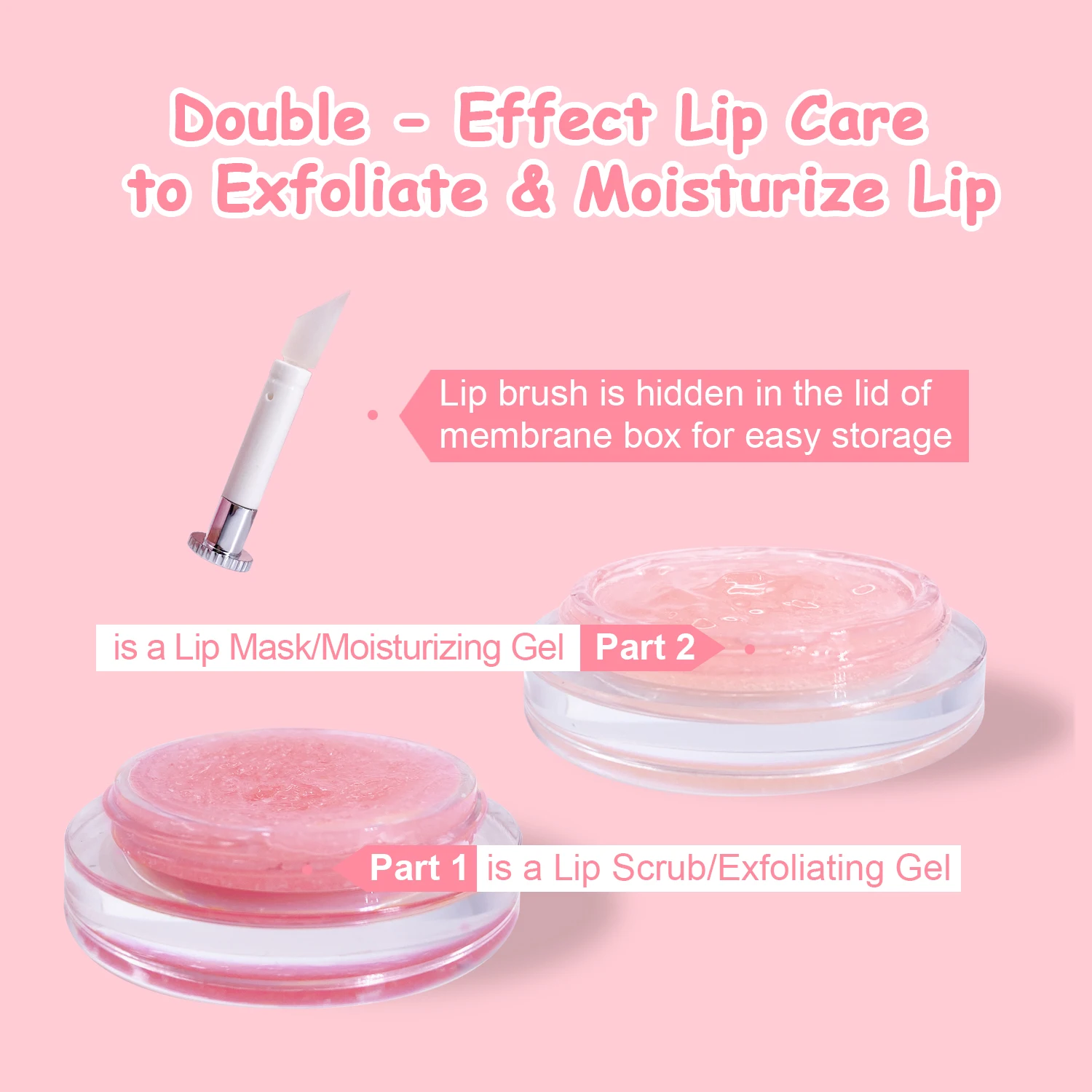 Lip Balm Moisturizing Gel Sleep Mask Repair Cream Double-Effect Care Strawberry Nourishing Exfoliating Scrub |