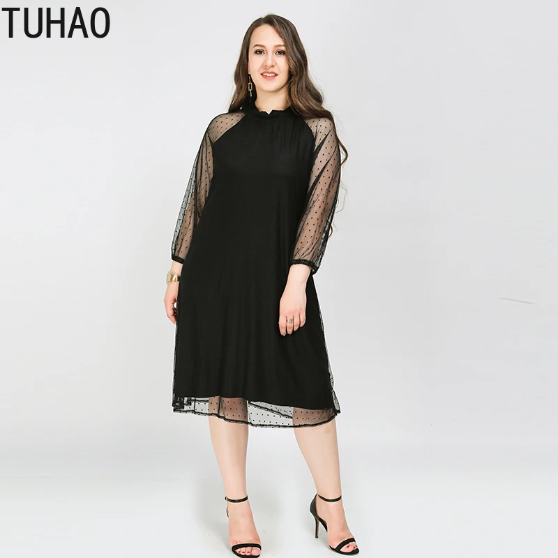 Женские офисные платья TUHAO элегантные вечерние больших размеров 8XL для мам и