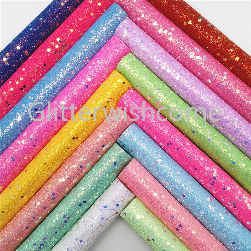 Glitterwishcome 21X29 см А4 Размер синтетическая кожа неоновая массивная блестящая