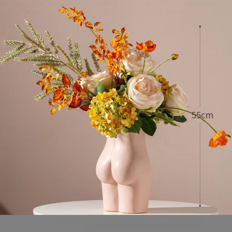 

Body Art Bust Statue Ceramic Vases Porcelain Flower Pot Desk Decor Ornaments Tabletop Vase Home Decoration Accessories