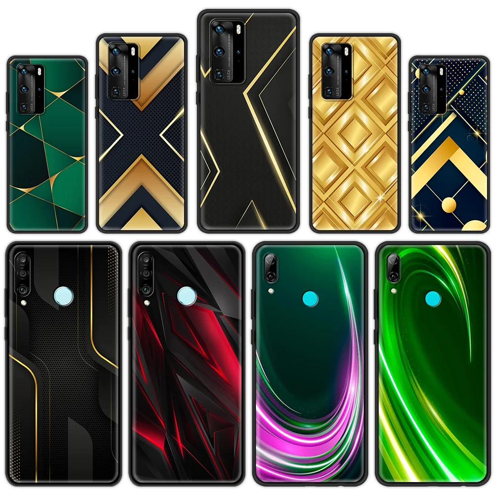 

Light Dark Figures Silicone Soft Case for Huawei P30 P20 P10 Pro P20 Lite P40 Pro Plus P Smart Z 2021 Luxury Phone Coque