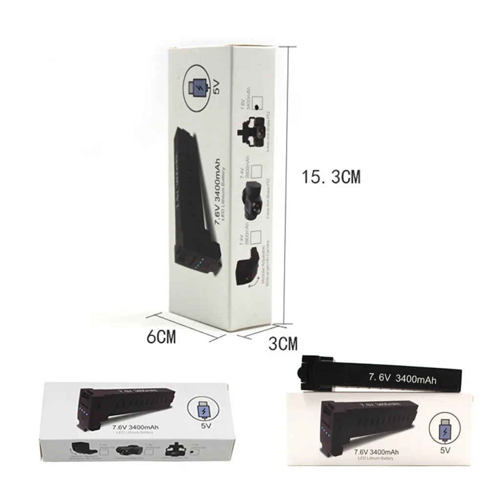 Аккумулятор для квадрокоптера SG906 Pro/ X193 PRO/ X7 PRO 7 6 В 3400 мАч 1 шт. | Игрушки и хобби