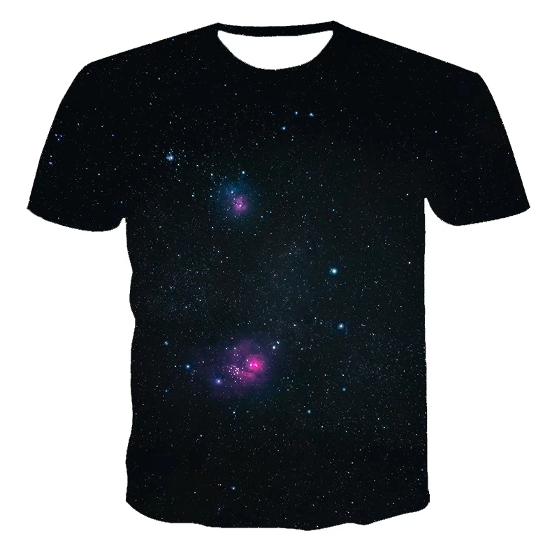 

2021 Summer Hot Men's T-shirt 3D Printing Galaxy Print Shirt Casual Fashion Comfortable T-shirt