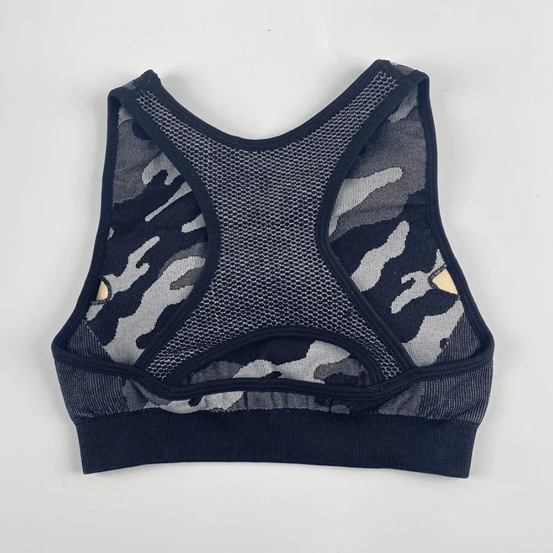 

Women Underwear Crop Tops Unwired Padded Bra Knitted Sportswear Mesh Yoga Sports Vest Bustier Stretch Fit Sexy Backless T-Shirts