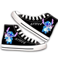 disney star baby stitch high top shoes hand painted canvas ladies summer sports casual shoes couple shoes