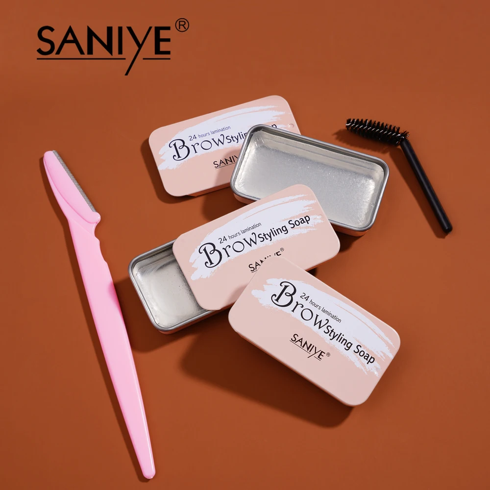 Сания 1 шт брови мыло воск с триммером Пышная юбка Пернатый помада гель для