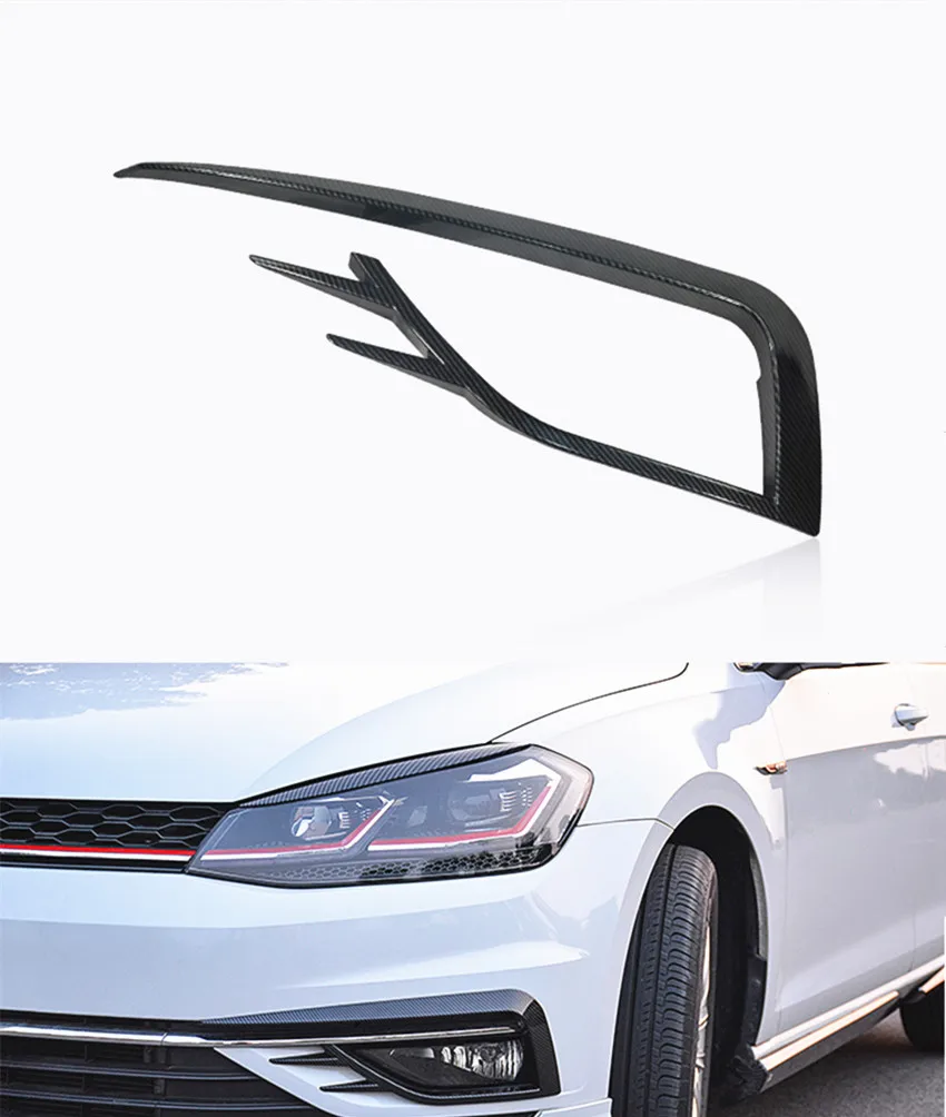 Для Golf 7/7.5 углеродное волокно краска черная противотуманная рамка