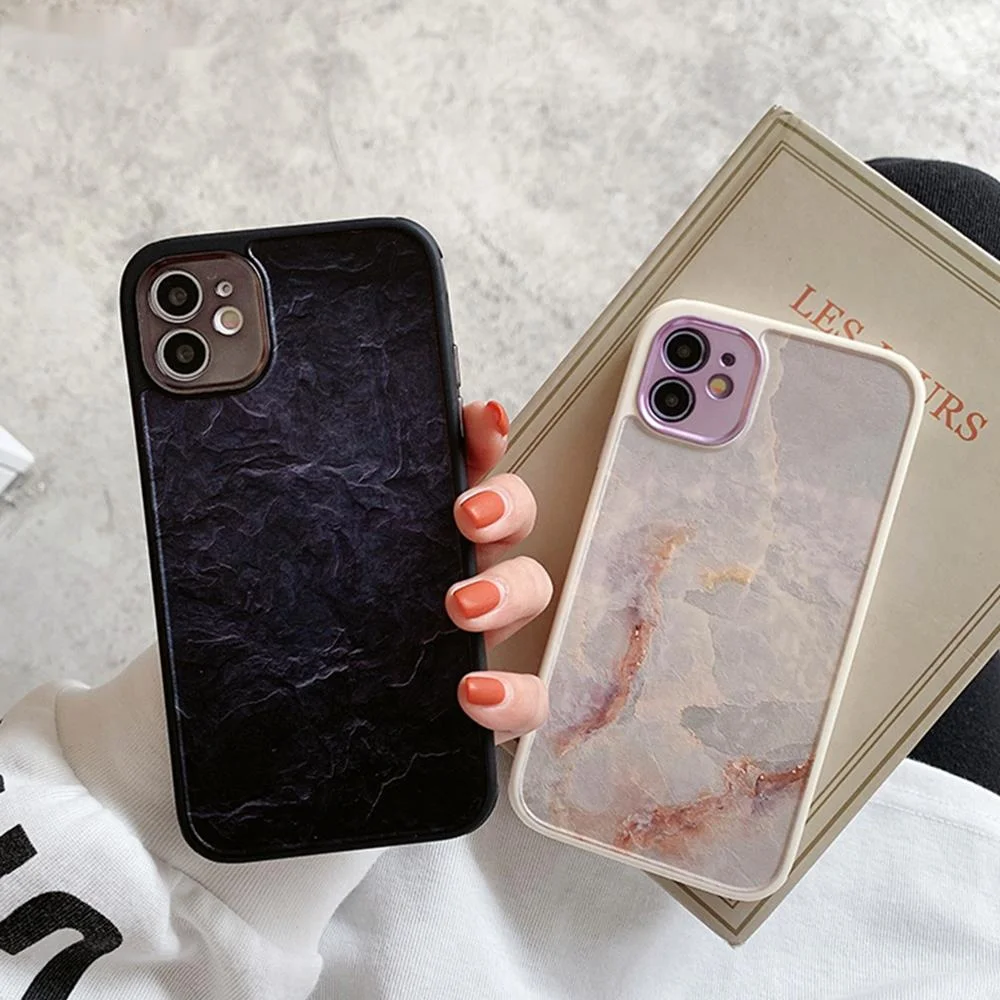 

Tobebest Marble Plating Camera Protection Lid Anti-knock Phone Cases for iphone 12 11 pro max X XS XR 8 Plus 12mini Matte Cover
