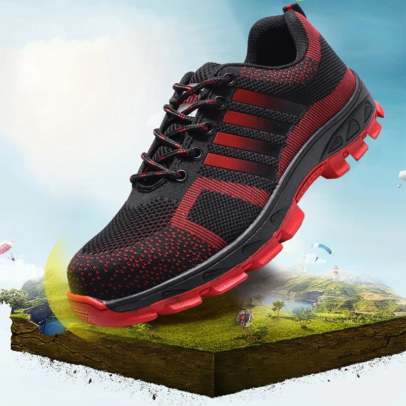 Защитная обувь брендовая летняя легкая стальная защитная унисекс Рабочая