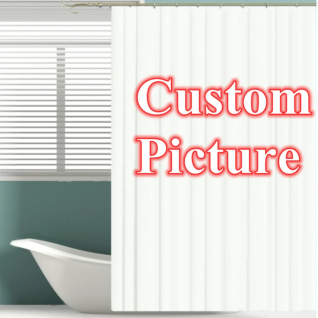 

Занавеска для душа на заказ, водонепроницаемые шторы для домашнего декора в ванную комнату, из полиэстера, на заказ, с крючками