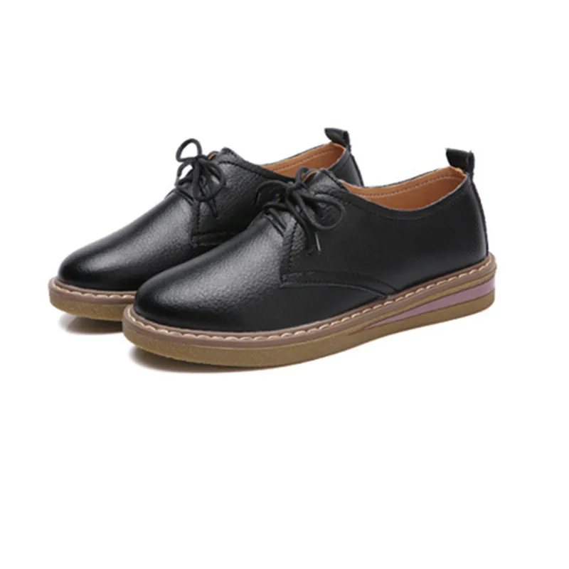 Женские кожаные туфли Классическая светильник водонепроницаемая обувь на