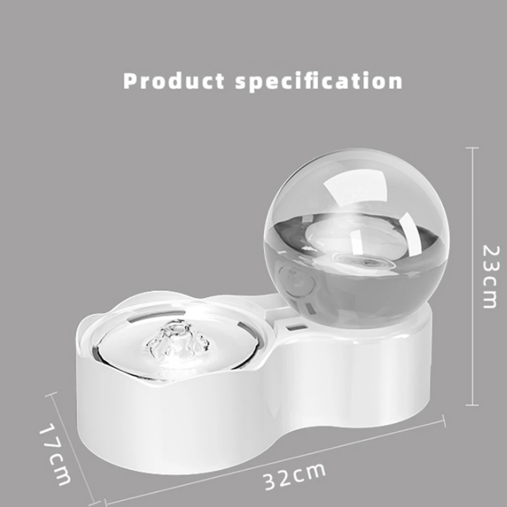 Fuente de agua autom&aacute;tica para gatos, dispensador de agua con grifo para perros, filtro transparente, bebedero con Sensor para mascotas, Alimentador autom&aacute;tico para beber, 2,3l-1