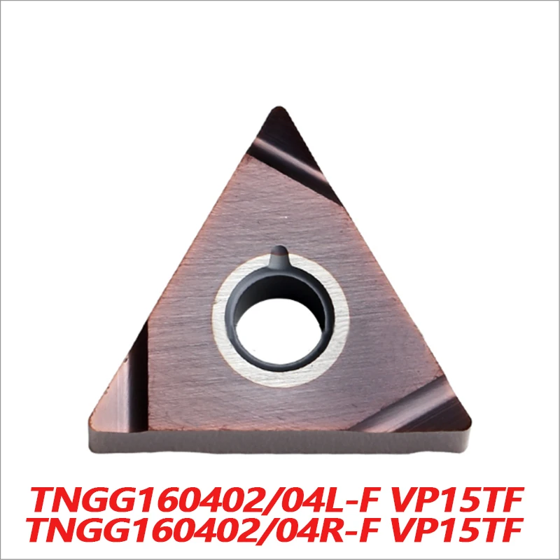 

100% Original TNGG TNGG160402L-F VP15TF TNGG160402R-F TNGG160404L-F TNGG160404R-F 10pcs CNC lathe Insert Carbide Blade 16MM R/L