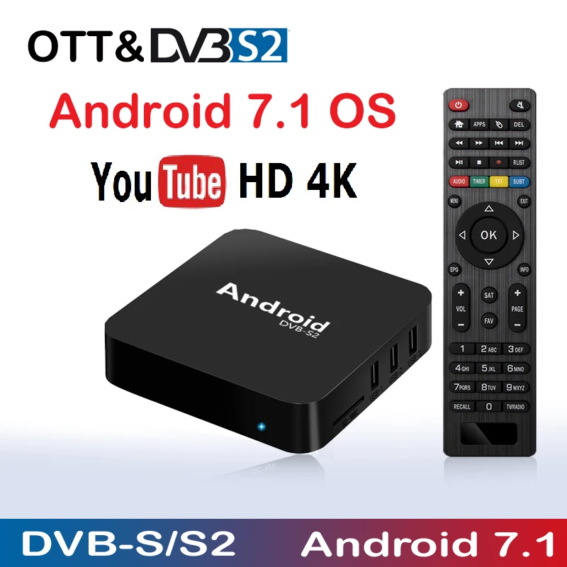 Koqit спутниковый ТВ приемник Android tv box dvb s2 iptv Receptor ресивер sks iks 4k H.265 медиаплеер