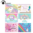 Allenjoy Единорог День Рождения Вечеринка фон Радуга Декор гирлянда золотые звезды ребенок индивидуальный для фотосессии фото