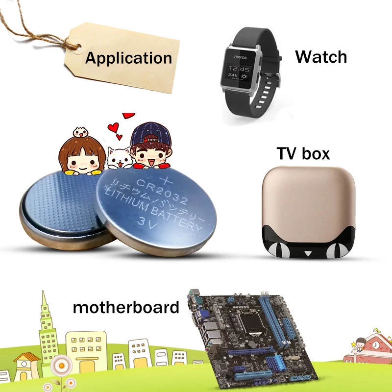 

1000pcs CR2032 2032 Battery Button Cell Coin 3V Lithium Batteries CR 2032 BR2032 DL2032 ECR2032 For Watch Electronic Toy Remote