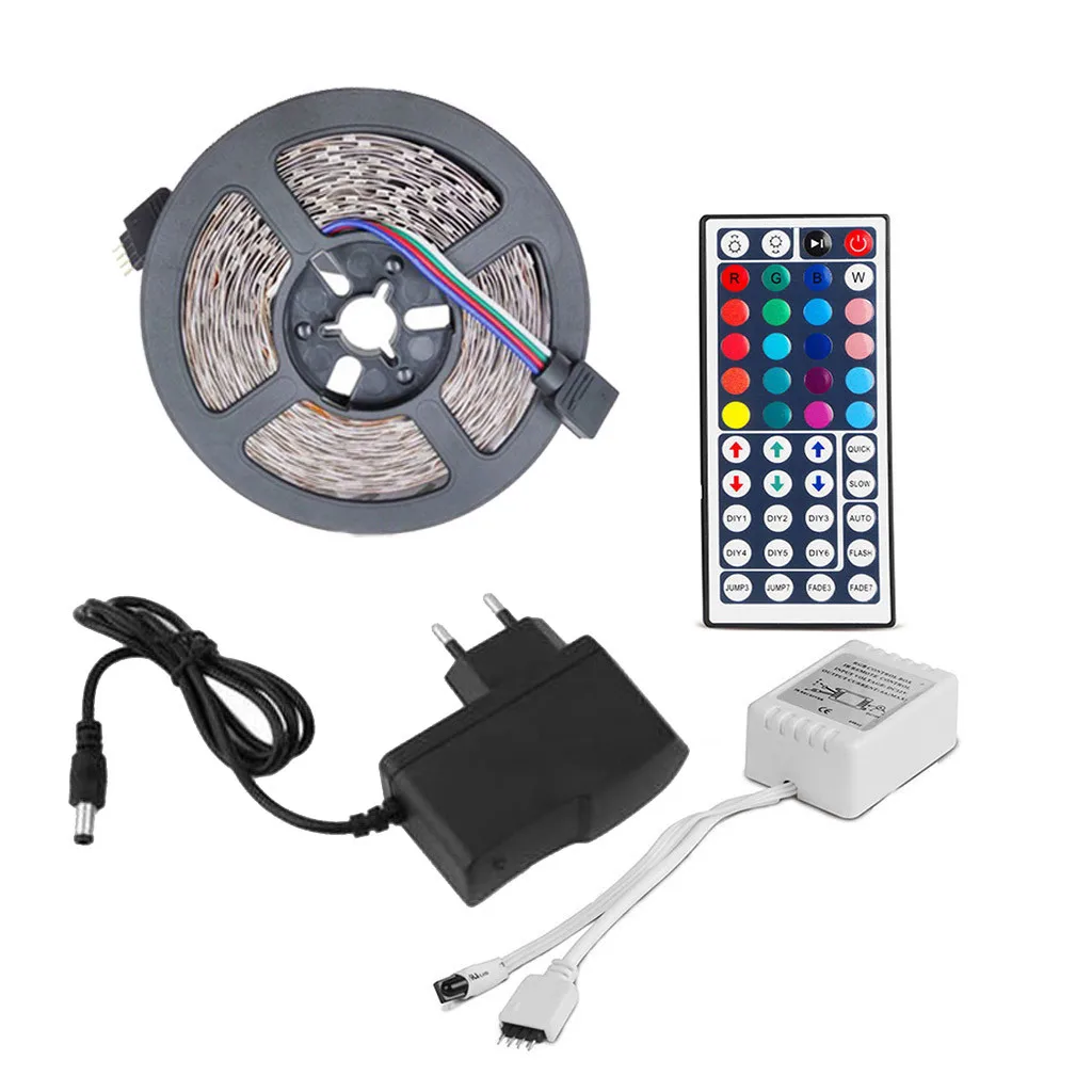 RGB СВЕТОДИОДНАЯ лента SMD 3528 5 м не Водонепроницаемая RGB лента диод светодиодные полосы Гибкая полоса лампа ИК wifi контроллер
