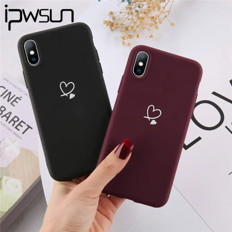 Чехол для телефона iPWSOO карамельных цветов iPhone 11 Pro Max XS XR X чехол с сердечками из