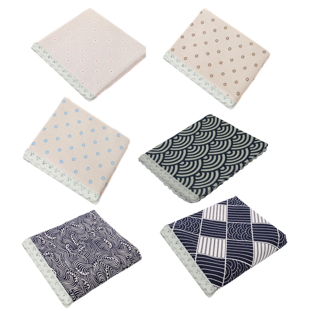 Скатерть из льна и хлопка с цветочным принтом домашнее покрытие для