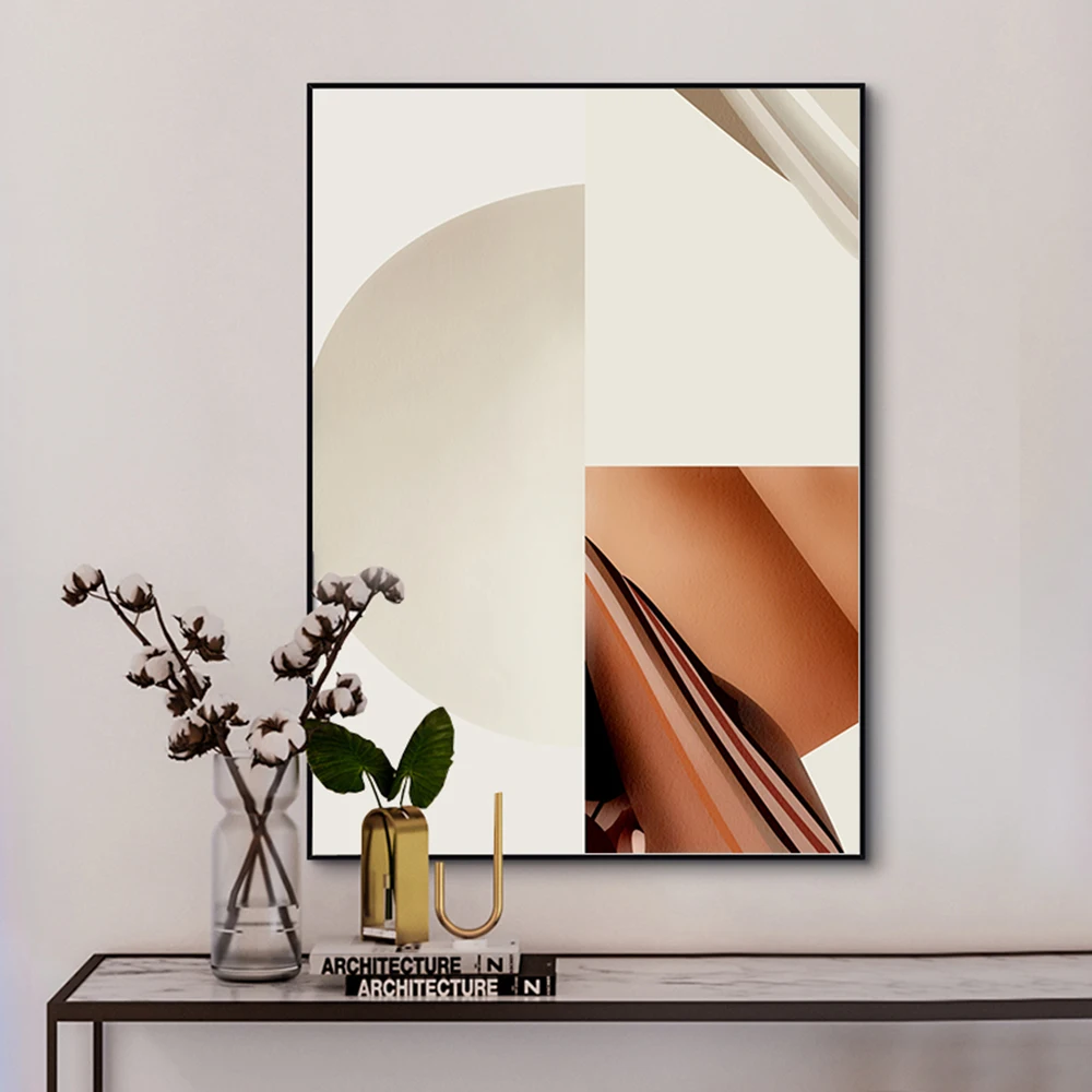 Ahpaint Настенная картина абстрактная Печать на холсте геометрический узор для