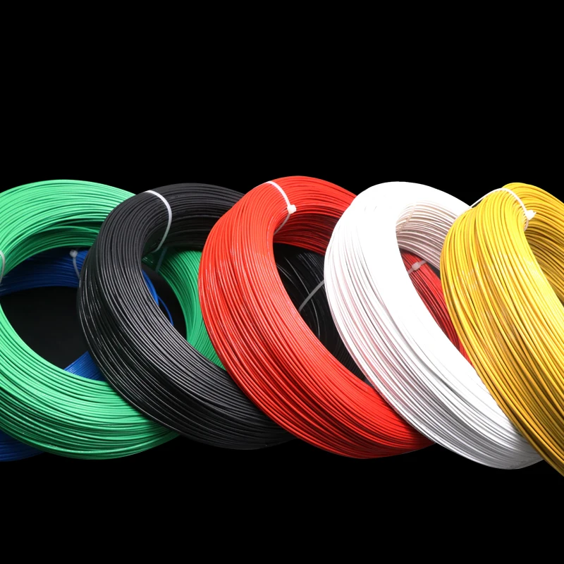 

1M Square 0.30mm OD 1.36mm 22AWG UL1332 PTFE Wire FEP Plastic Insulated High Temperature Electron Cable 300V