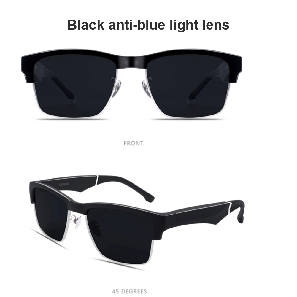 구매 스마트 블루투스 안경 무선 스포츠 헤드셋, 마이크 음성 통화 음악 오디오 지능형 안경 안티 블루 선글라스