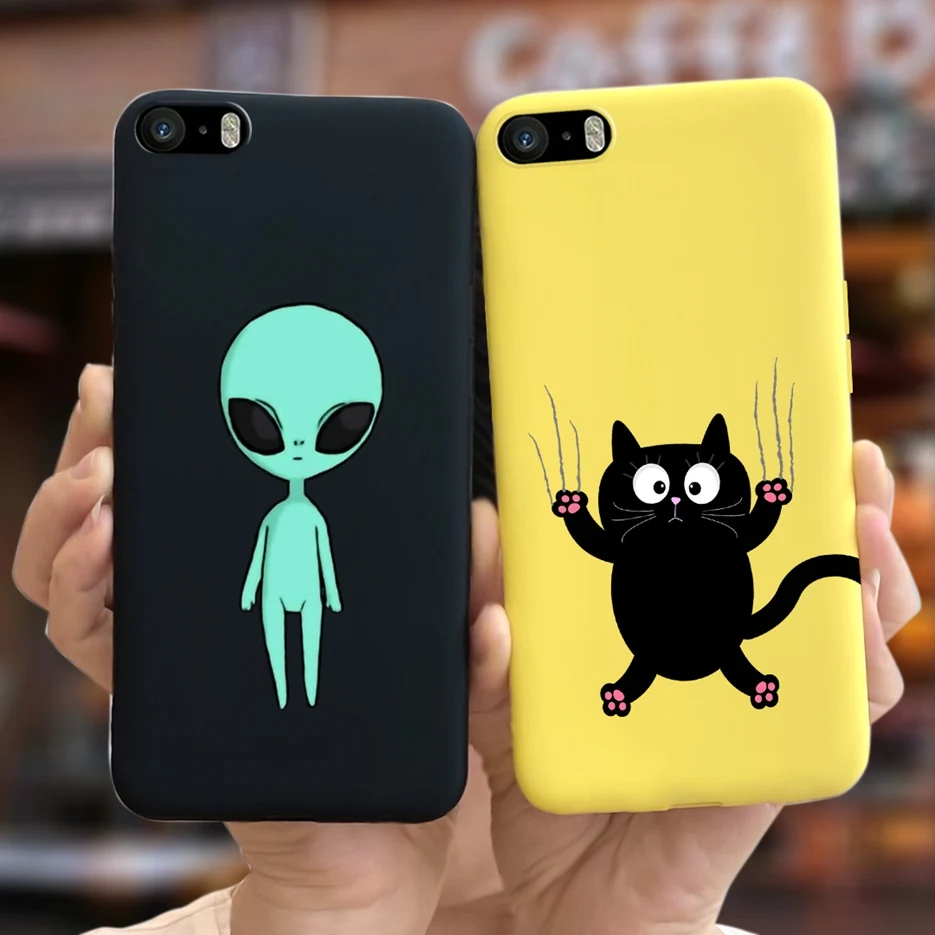Чехол для iPhone 5 5S SE милый мультяшный чехол силиконовые мягкие чехлы из ТПУ задняя