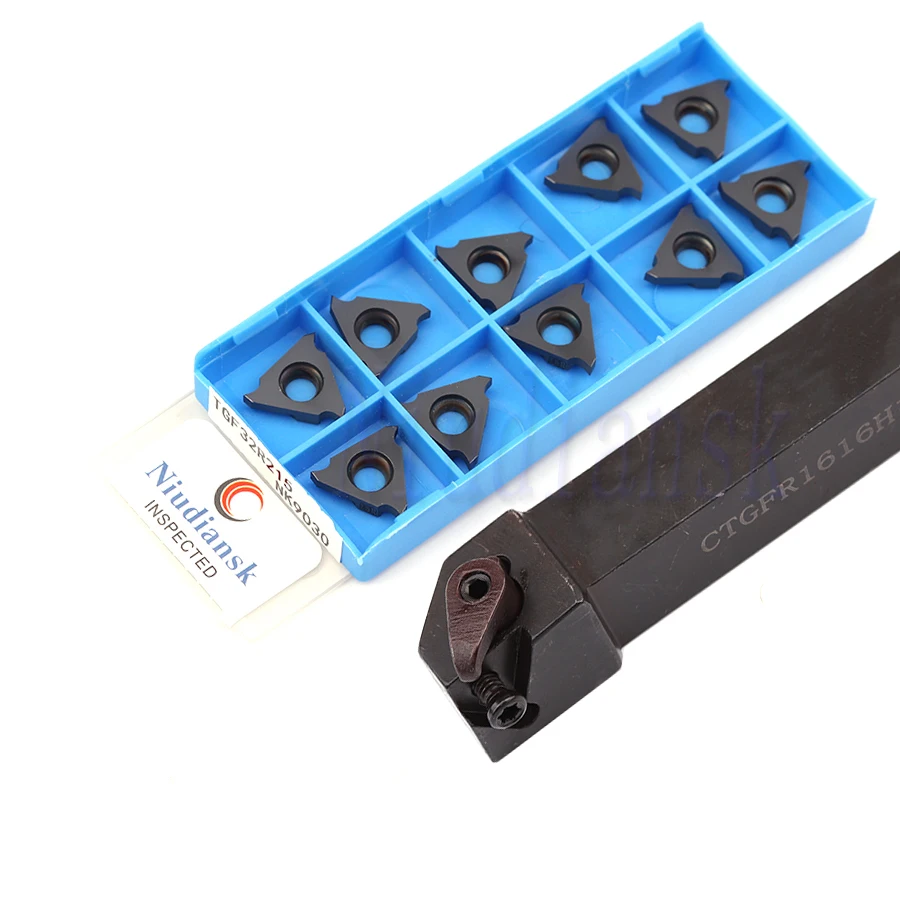 

1pc CTGFR1616H16 CTGFR2020 CTGFR2525 CTGFL Grooving Boring Bar Tool Holder +10pcs TGF32R TGF32L Carbide Inserts Cutting Tool Set