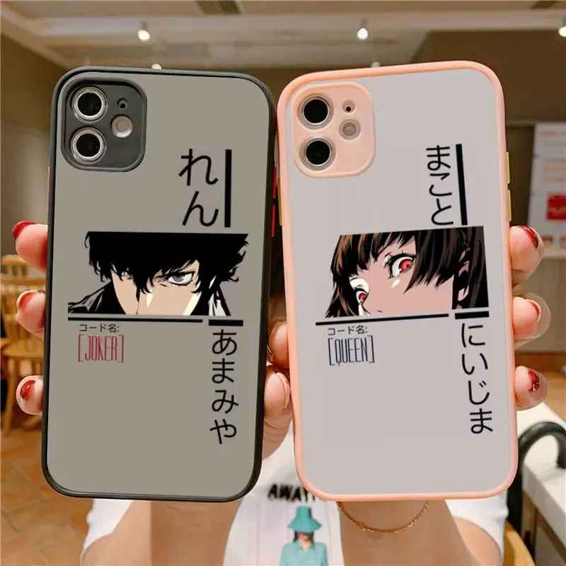 

Persona 5 Take Your Heart Phone Case for iPhone X XR XS 7 8 Plus 11 12 13 pro MAX 13mini Translucent Matte Shockproof Case