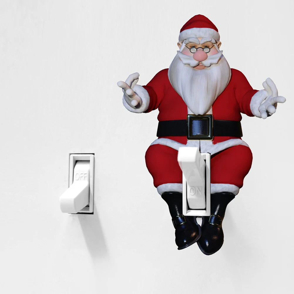 

5 шт., декоративные наклейки «Санта-Клаус»