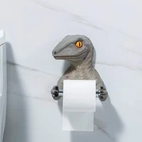 bathroom tissue box creative resin wall rack toilet paper holder cartoon dinosaur towel rack bedroom roll holder organizador