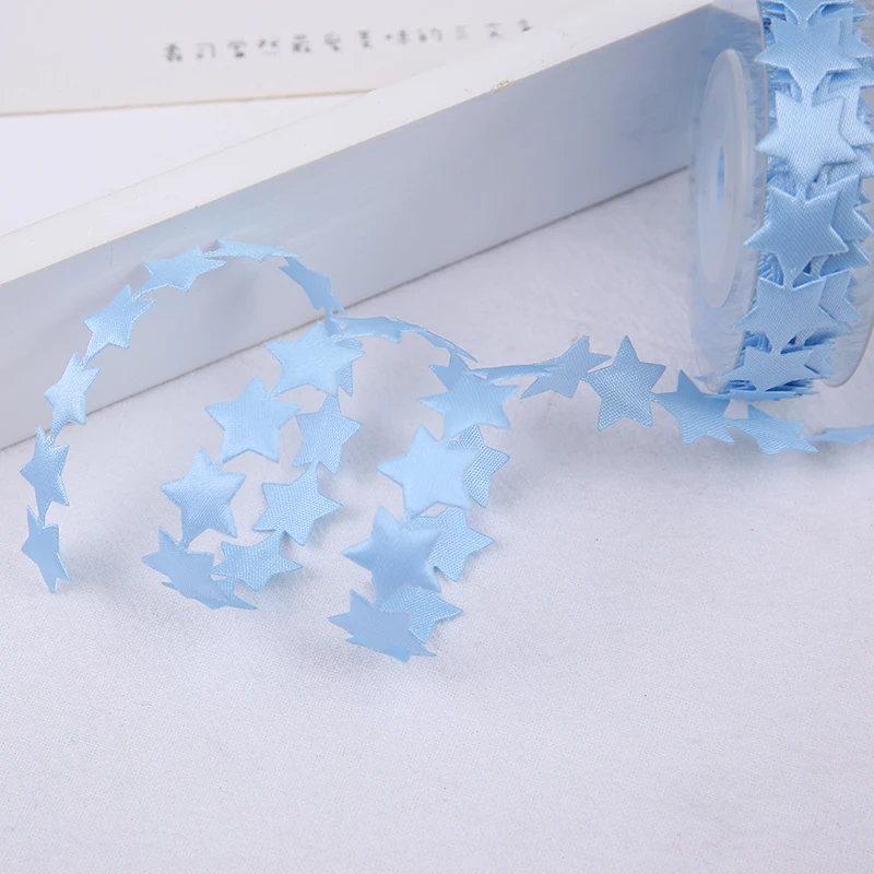 5Yards/Lot 13mm Embossing Stars Satin Ribbon Wedding Party Christmas Flowers Gifts Decorated DIY Gift Wrapping 2020 New | Дом и сад