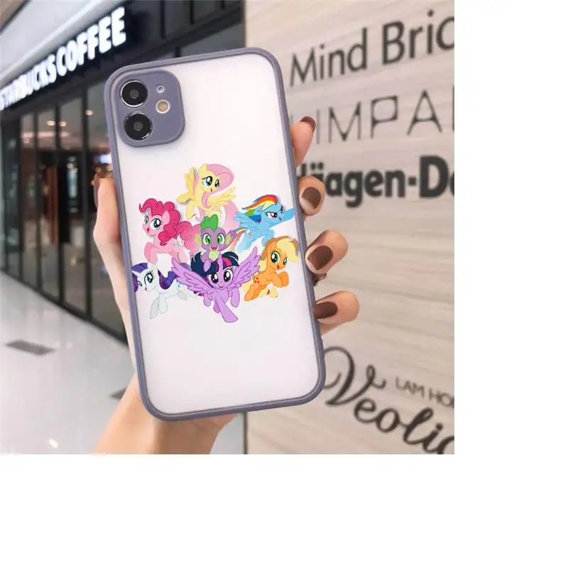 

My little pony cute horse luxury Phone Cases funda matte transparent For iphone 7 8 11 12 plus mini x xs xr pro max cover
