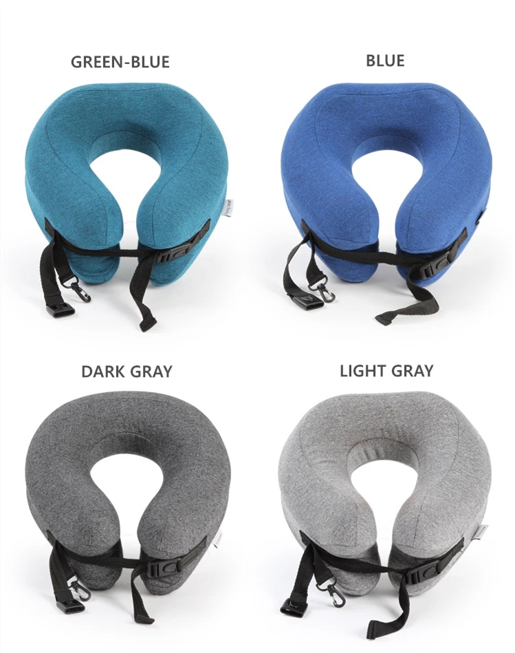 Двойная Ткань u-образная Подушка портативная пена памяти Удобная дорожная