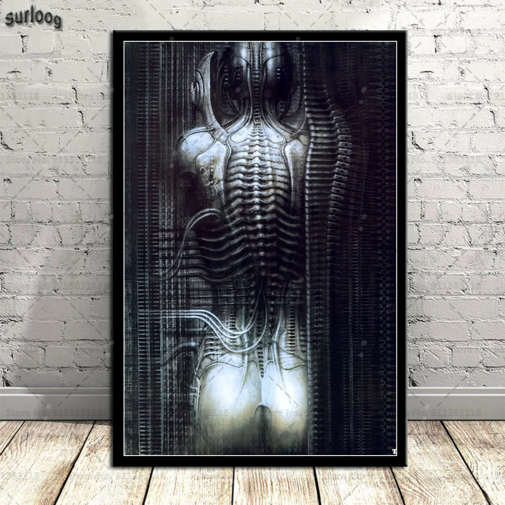 Картина на холсте Hr Giger Li II Alien настенный постер с изображением инопланетянина