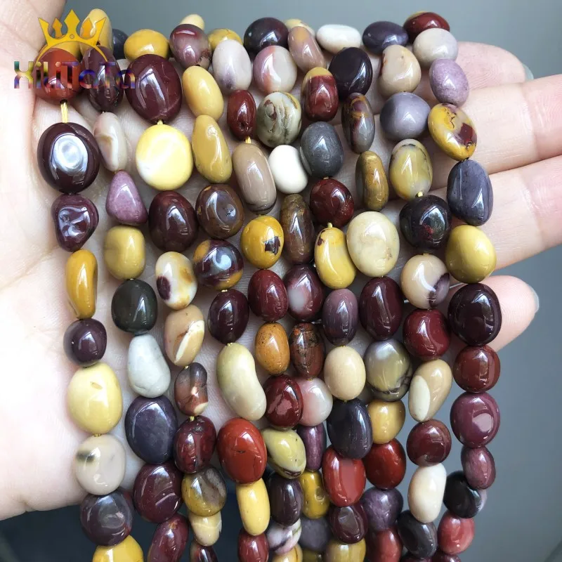8-10mm Irregular Natural Mookaite Jaspers Loose Spacer Beads For Jewelry Making DIY Bracelet Earrings Necklace Accessories 15'' |