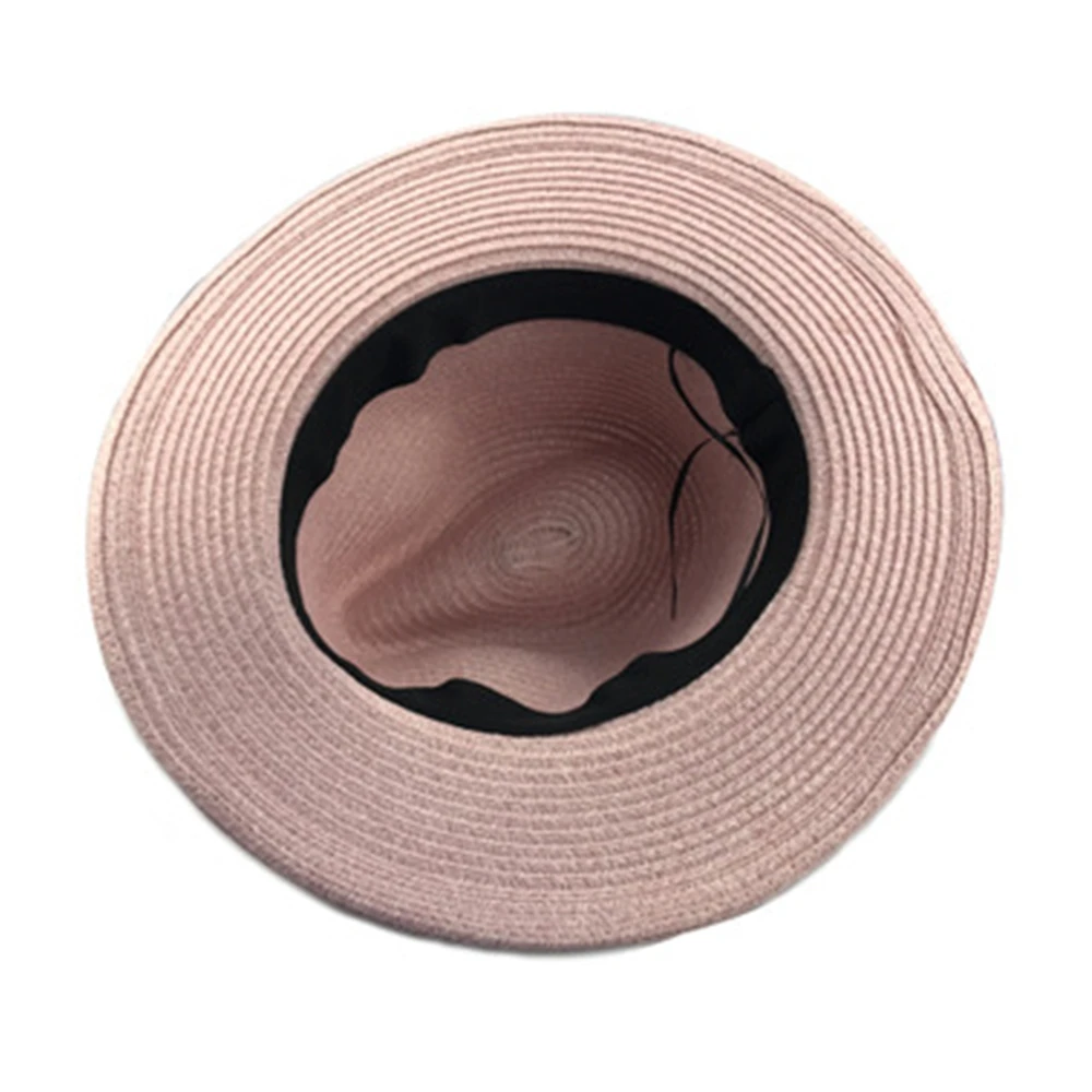 Шляпа-федора женская летняя соломенная Классическая пляжная Панама с широкими